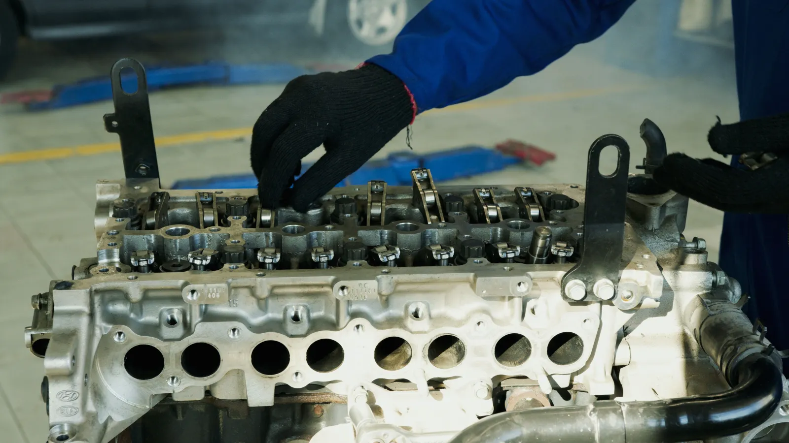 Engine Parts — photographed used car parts